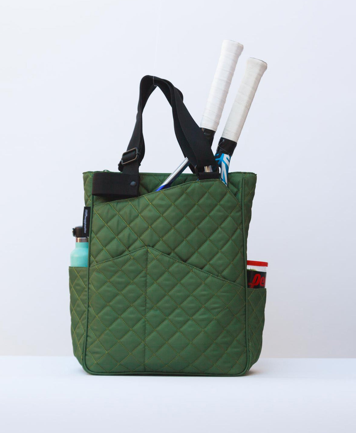 Quilted Original Tote in Lawn (Striped Handles)