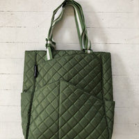 Quilted Original Tote in Lawn (Striped Handles) – Maggie Mather