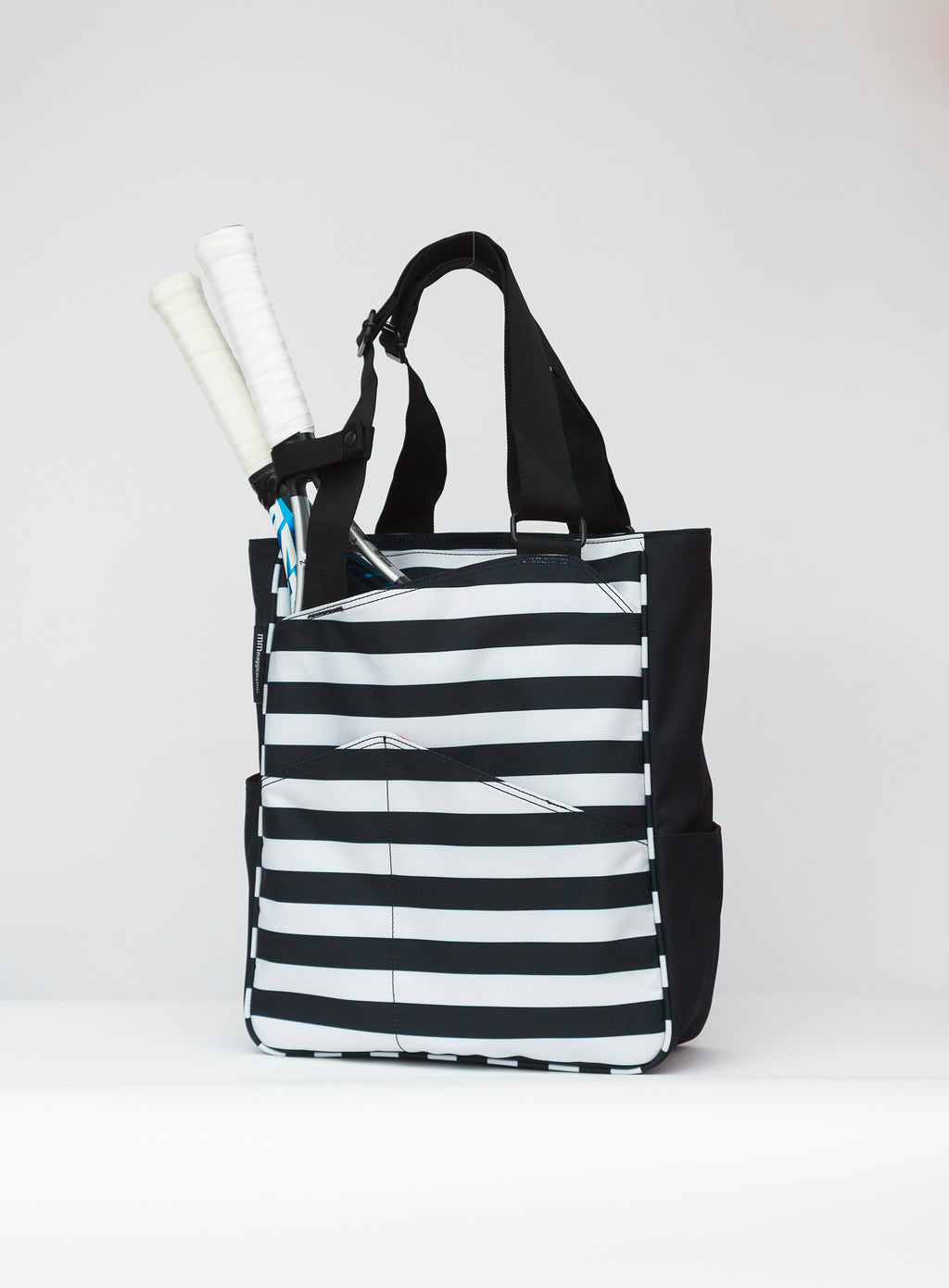 Original Tote in Black and White Stripes - FINAL SALE