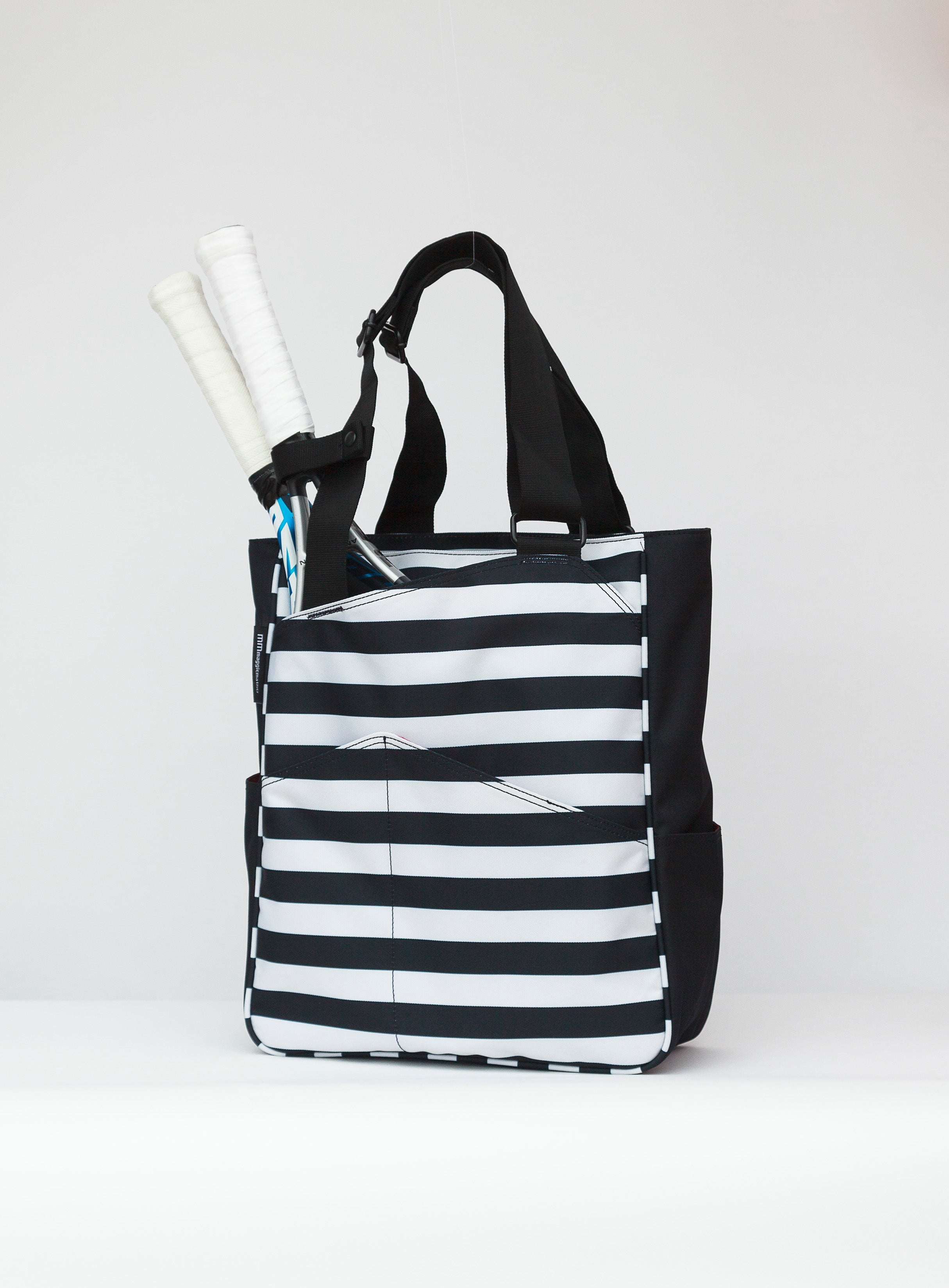 Original Tote in Black and White Stripes - FINAL SALE