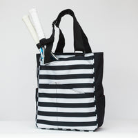 Original Tote in Black and White Stripes - FINAL SALE