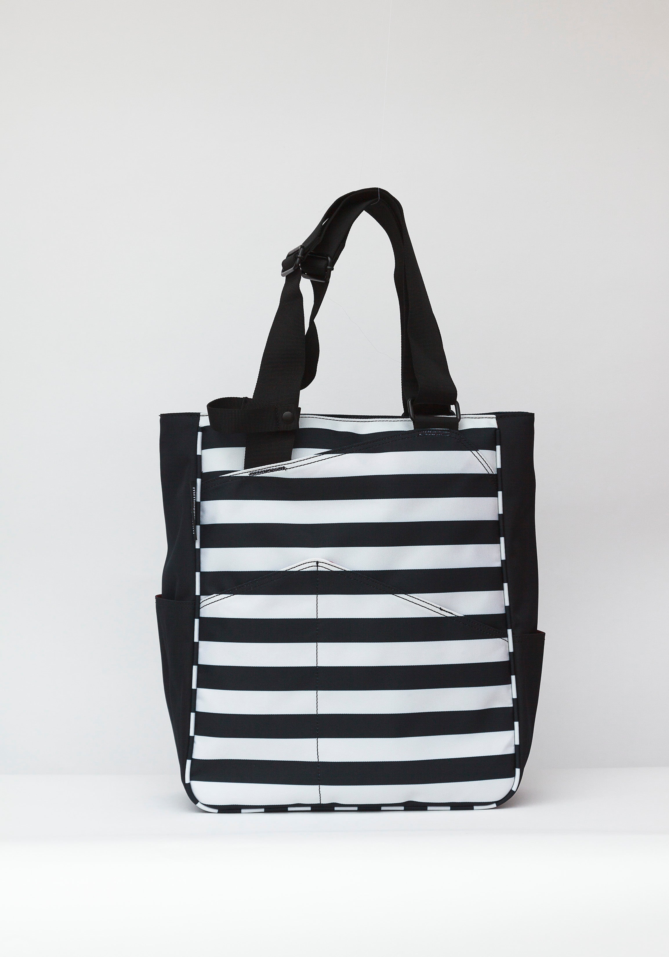 Original Tote in Black and White Stripes - FINAL SALE